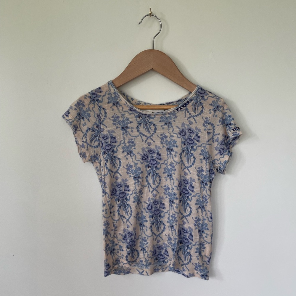 LoveShackFancy Floral Short-Sleeve Tee